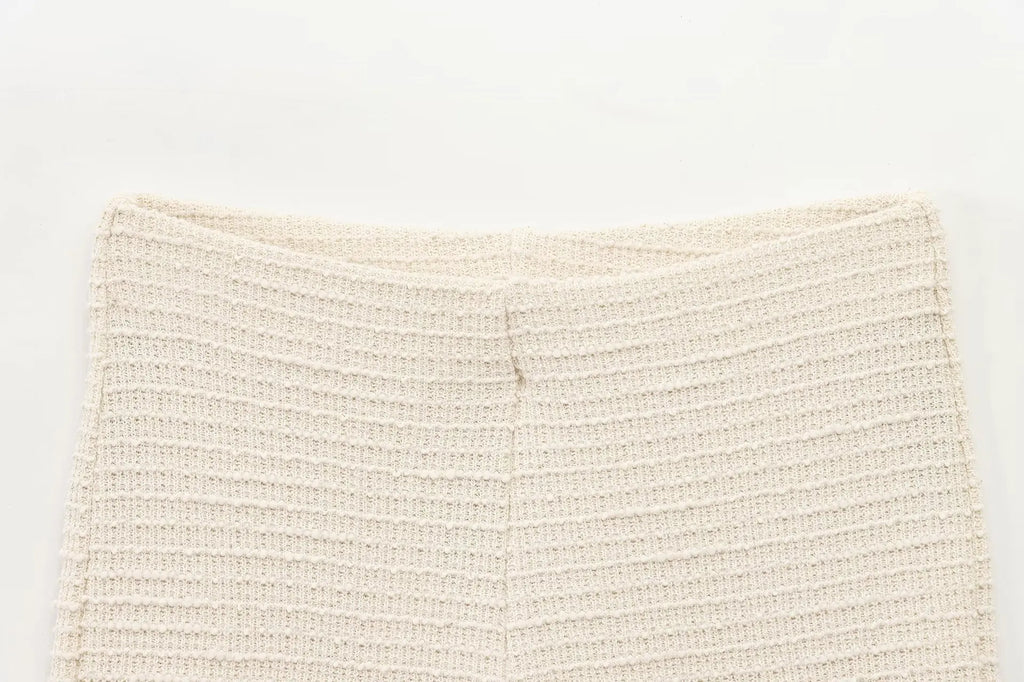 Women's Casual Chic Bow Top and Flared Pants Suit Set for Spring and Summer