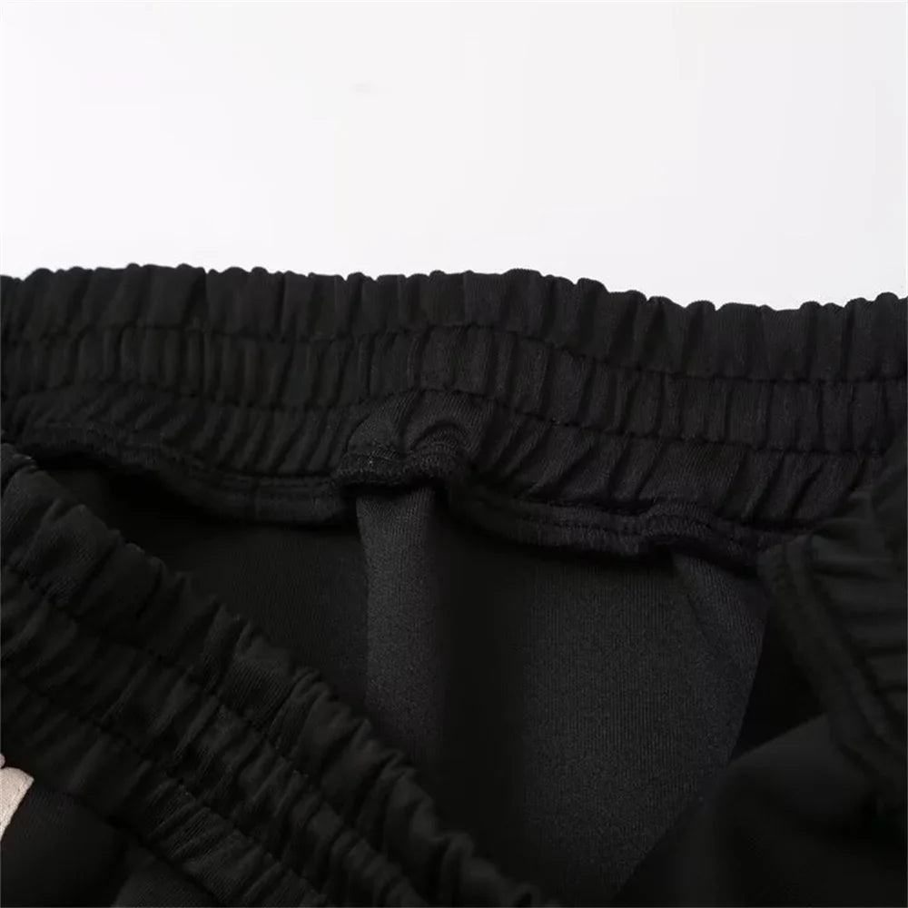 Women's Fashion Casual Zipper Pilot Jacket and High Waist Wide Leg Pants Set with Side Stripes