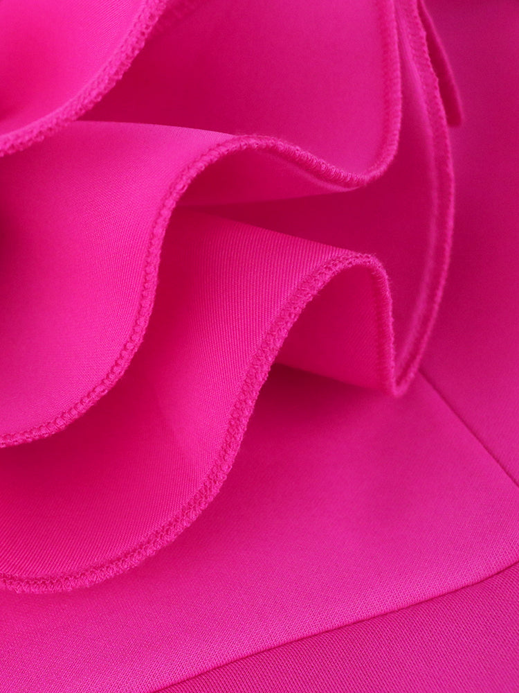 Sexy Off Shoulder Bodycon Dress Floral Ruffles Party Dress