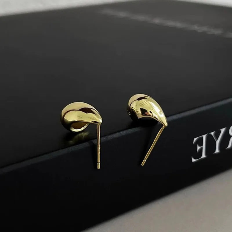 925 Sterling Silver Water Drop Earrings for Women Minimalist Versatile Office Jewelry Gift