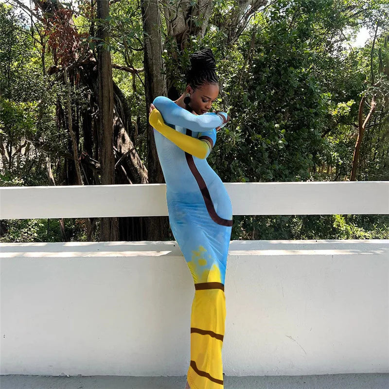 Plus Size Sheer Gauze Dress See Through Beach Cover Up