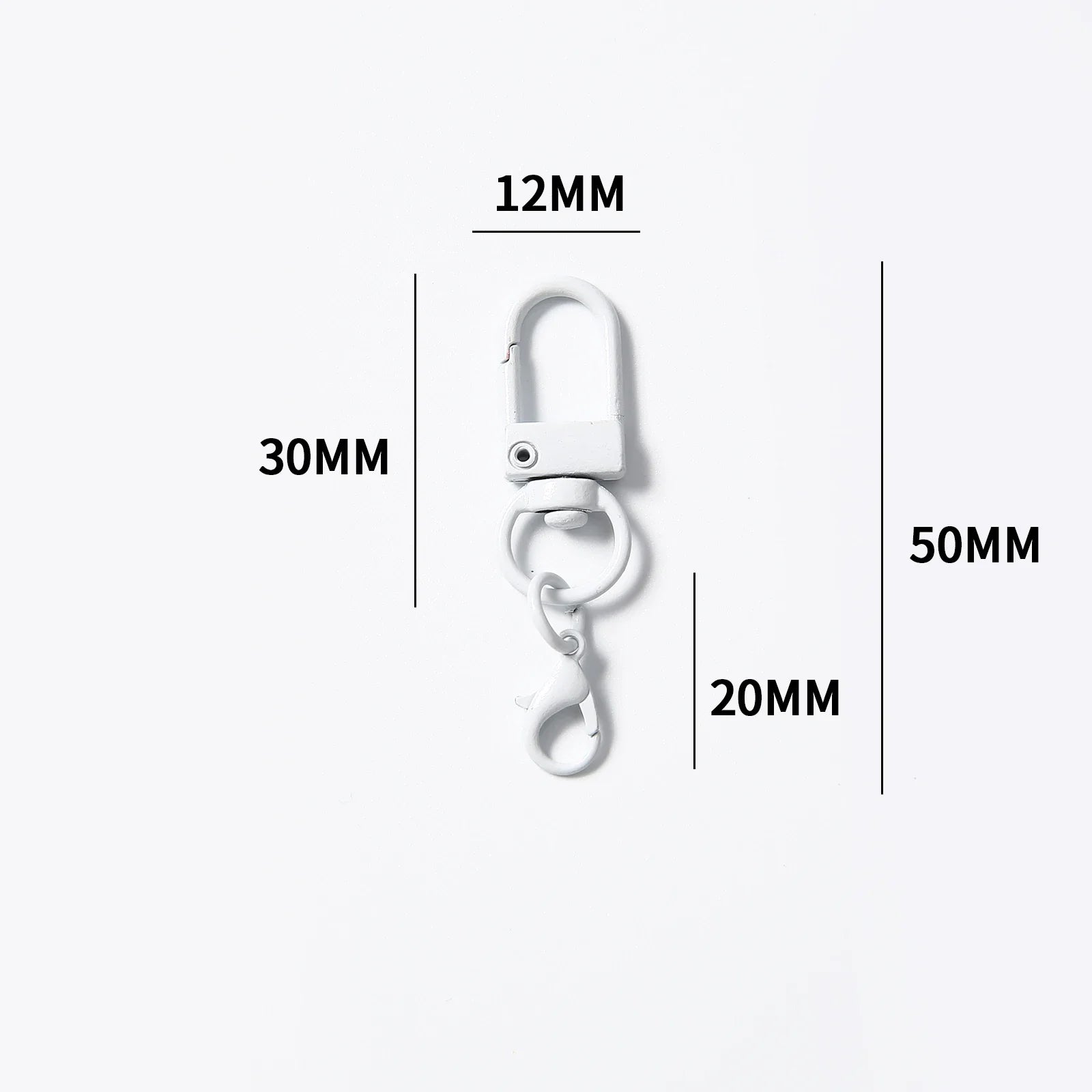 Colorful Carabiner Clasp Key Chain Rotating Keyrings for DIY Key Chain Bags and Pendants Accessories 10 50 100 Pcs Set