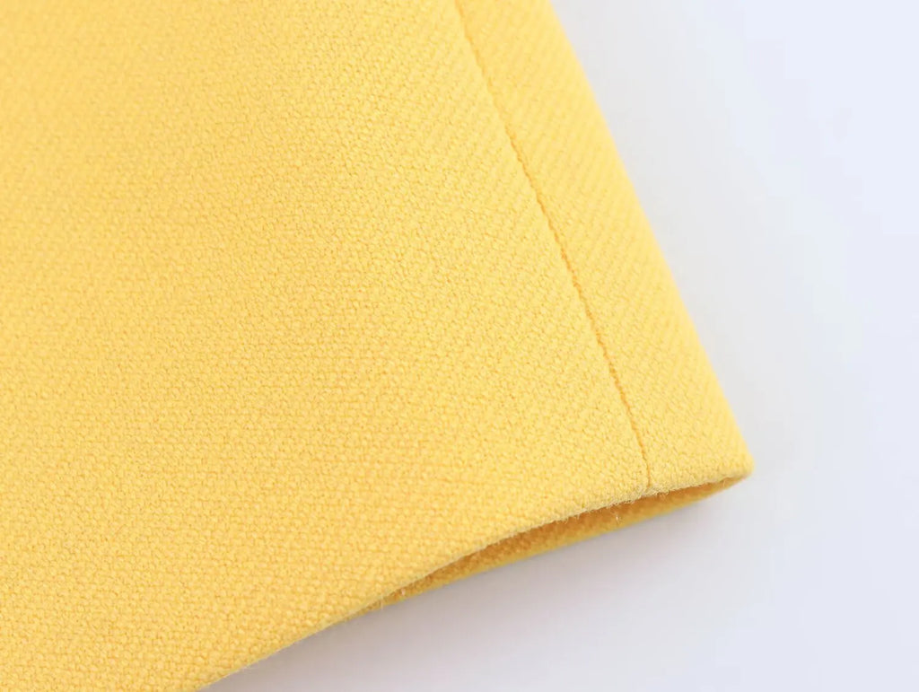 Women's Casual Chic Suit with Lapel Jacket and High Waist Flared Pants for Spring and Summer