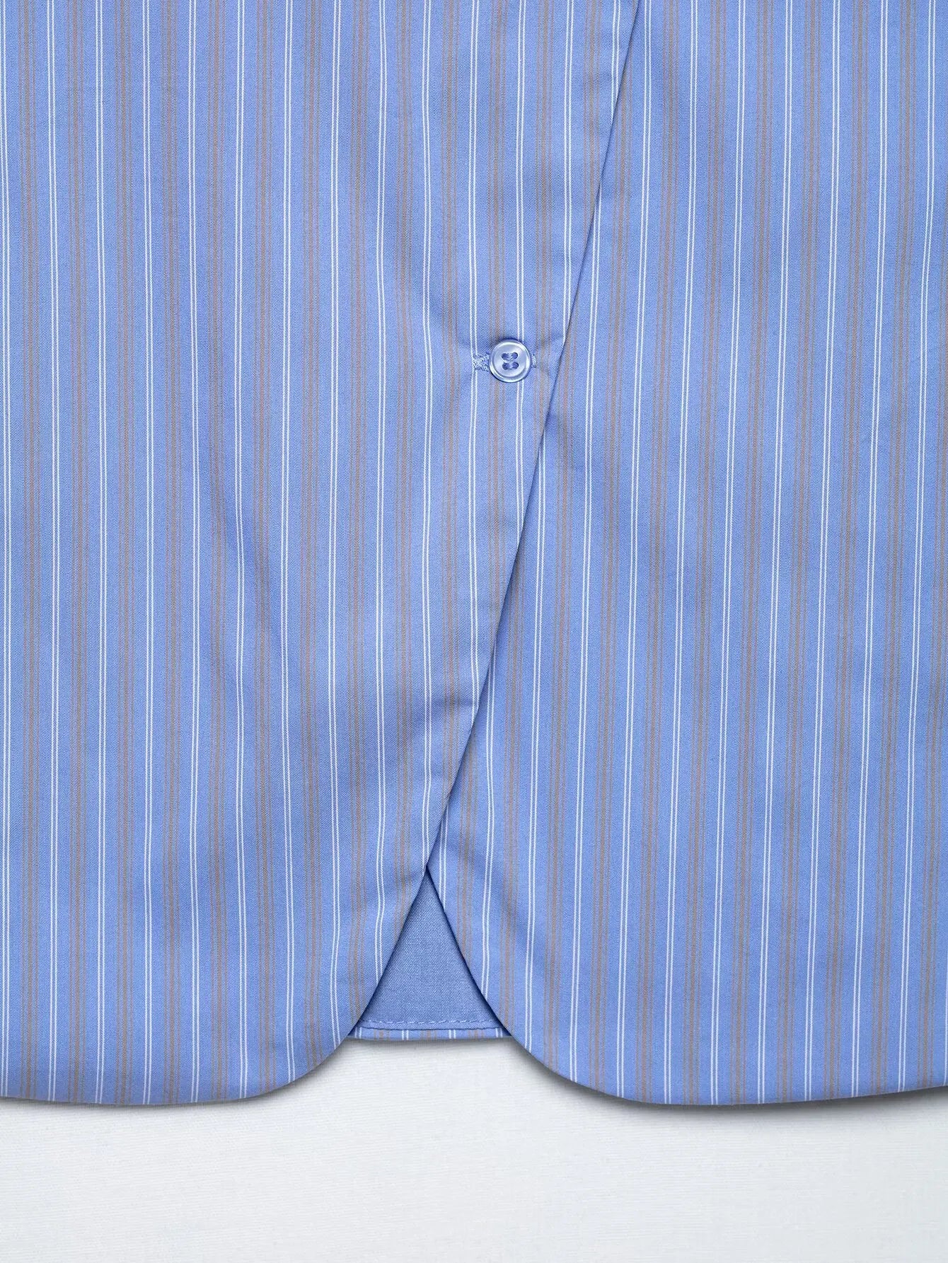 Women's Sleeveless Striped Print Button-Up Vest Blouse Chic Business Crop Top for Office and Casual Wear