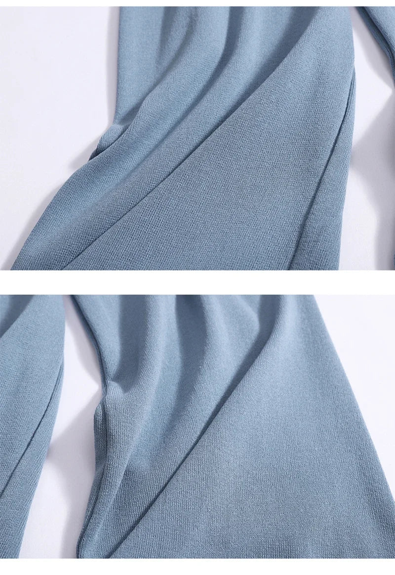 Women Casual Summer V-Neck Striped Tank Top and High Waist Wide Leg Pants Set