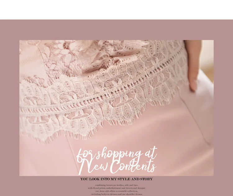 Korean Lace Bodycon Dress Women Office Sheath Pencil