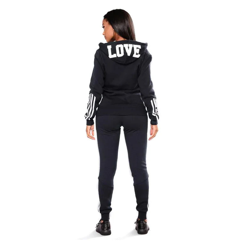 Comfortable Women's Zipper Hoodie and Jogging Suit Set Casual Sportswear for Gym Outdoor Daily Wear High Quality Fashion Matching Tracksuit