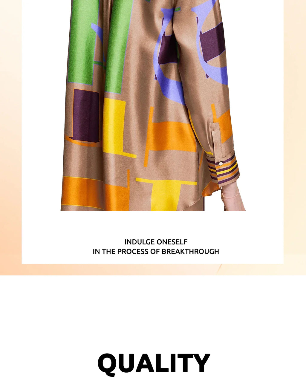 Loose Geometry Print Satin Two-Piece Set for Women with Wide Leg Trousers and Casual Tops