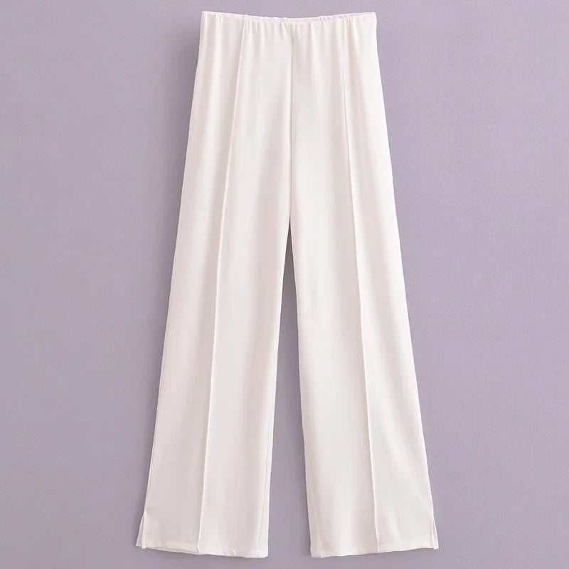 Pleated Long Sleeve Two Piece Pant Set for Women Comfortable Spring Sweatsuit