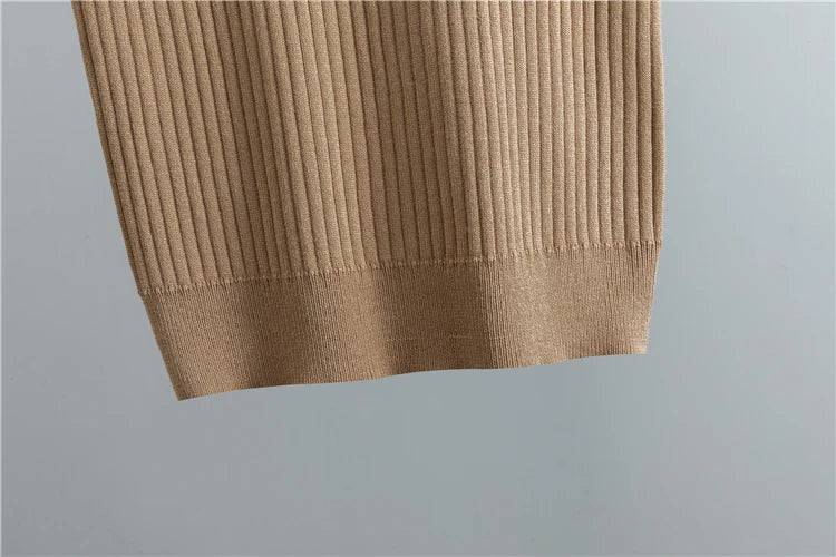 Casual Knitted Three-Piece Set for Women Soft Cardigan Sweater Vest and Wide Leg Pants Cozy Stylish Outfit