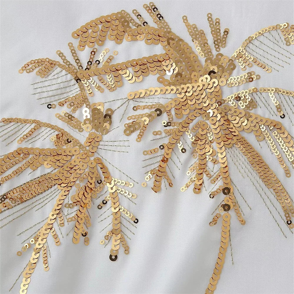 Casual Women's Long Sleeve Shirt Top with Bead Embroidery Loose Fit Relaxed Stylish Versatile Fashion Blouse