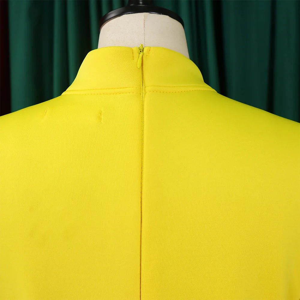 Elegant A Line Midi Dress With Bow Collar For Party