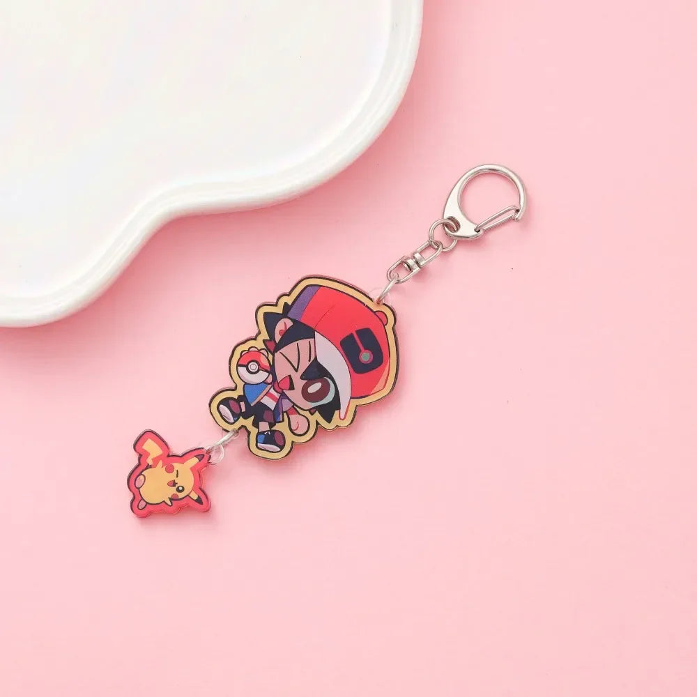 Cute Anime Acrylic Keychain Accessory Cartoon Car Bag Pendant Gift for Friends Fans
