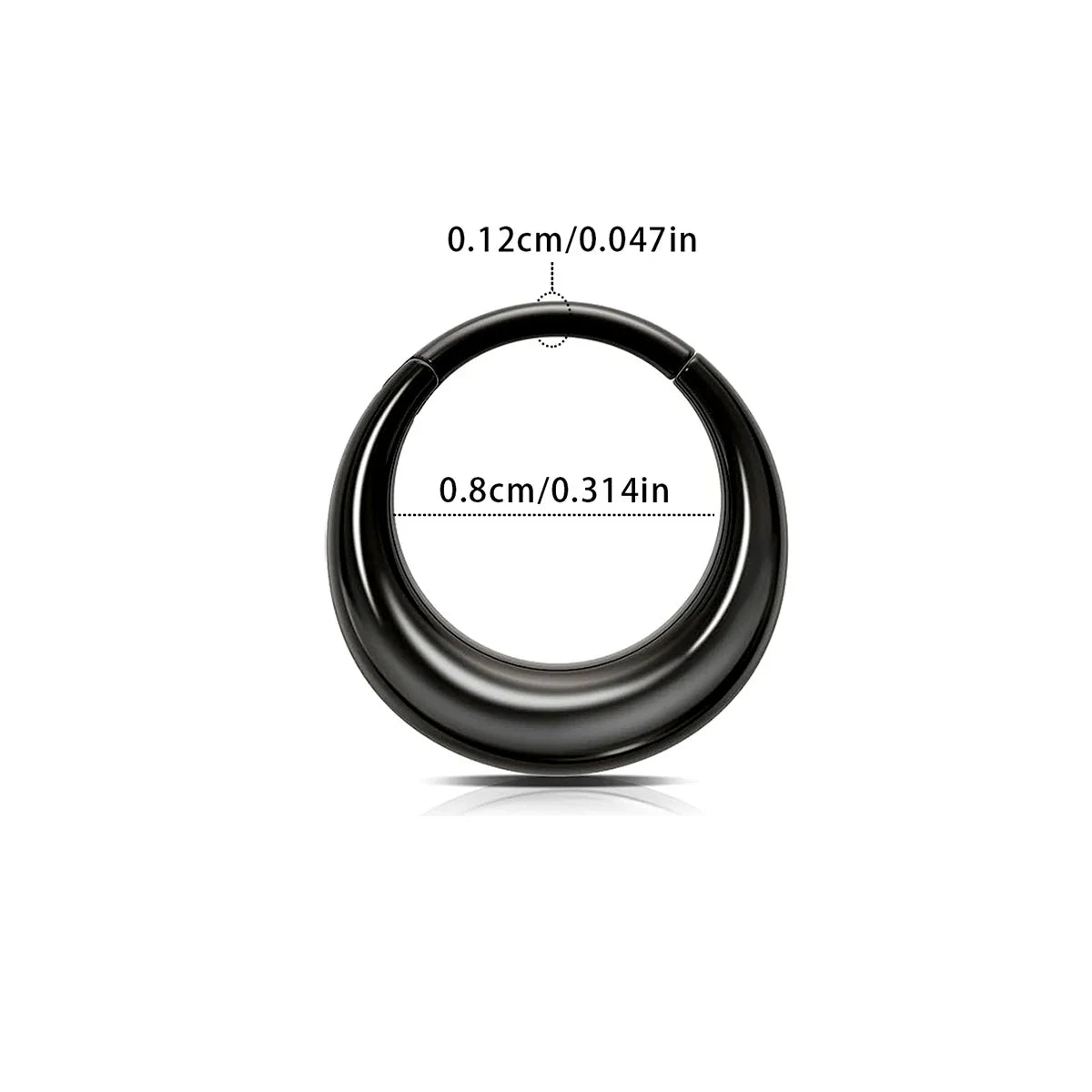 316L Stainless Steel Smooth Hoop Nose Ring Piercing Clicker Water Drop Septum Ring for Women and Men