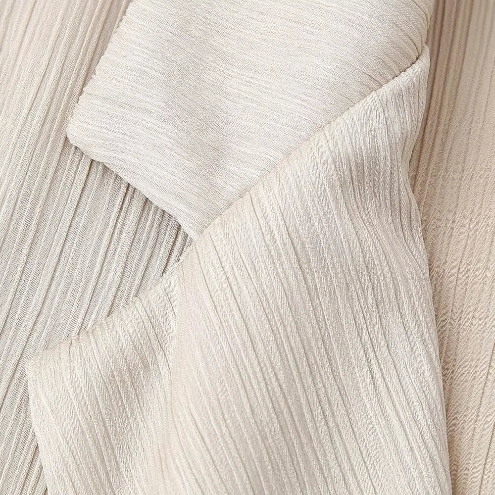 Women's Double-Breasted Blazer and Wide Leg Pants Two Piece Set for Casual Homewear