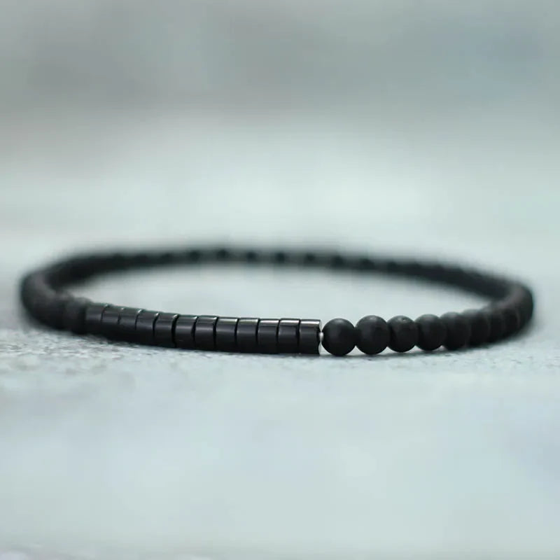 Minimalist 4mm Emperor Onyx Bead Bracelet for Meditation and Yoga Unisex Fashion Jewelry