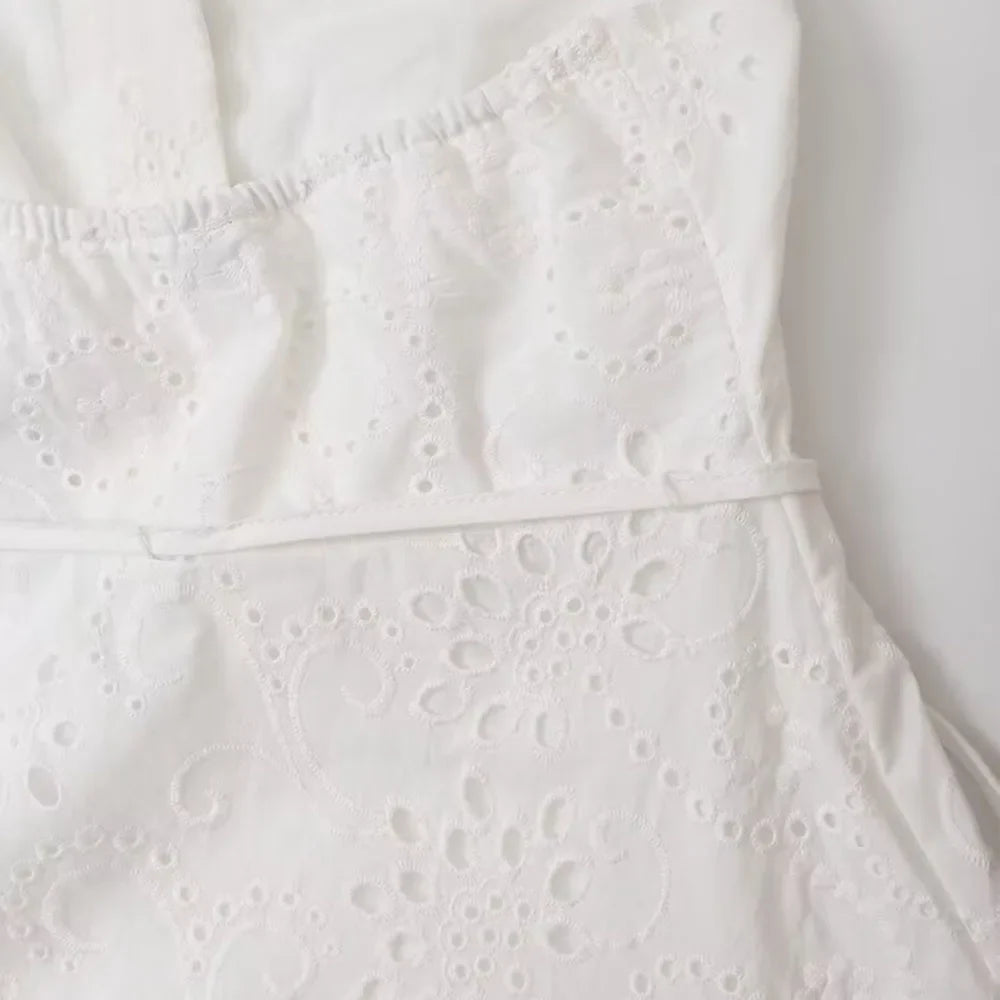 Hollow Knit Midi Dress Backless Halter Neck Lace Up