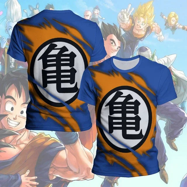 Dragon Ball Wukong 3D Printed Breathable Quick Dry Sports T-Shirt for Parents and Children