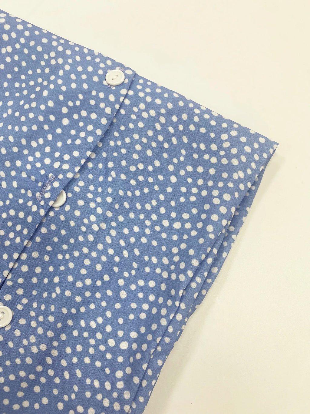 Polka Dot Dress For Women With Short Sleeves And Buttons