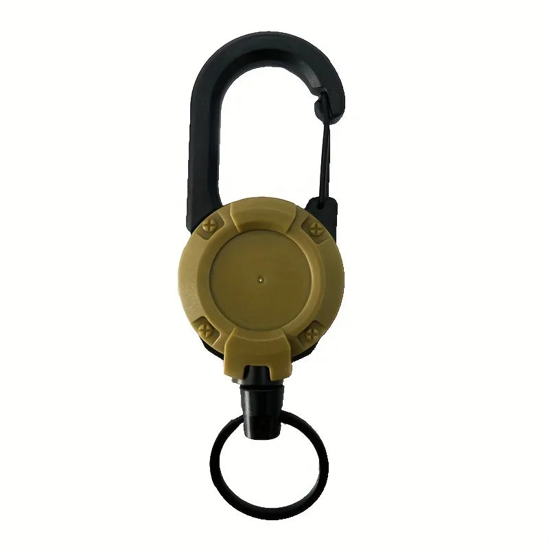 Extendable Retractable Keychain Badge Reels with Heavy Duty Clip and Carabiner for Outdoor Use