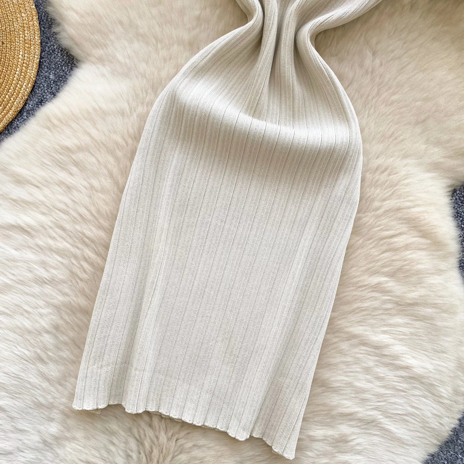 Ruffles Knit Wrap Dress For Women Summer Short Sleeve Casual