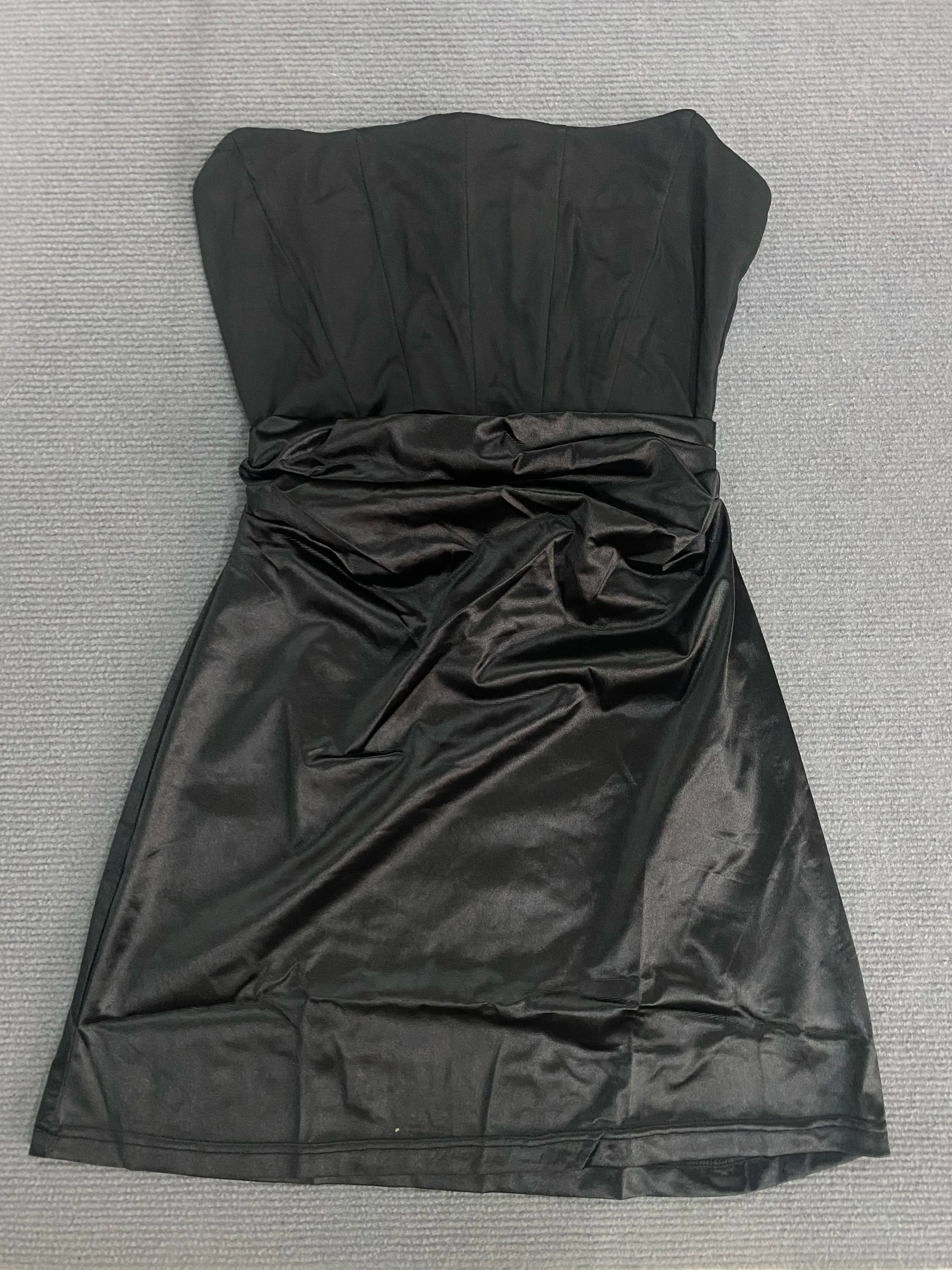 Strapless Bodycon Dress for Women Irregular Party Clubwear