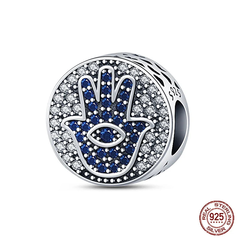 925 Silver Devil's Eye Charms Beads for Women DIY Jewelry Making