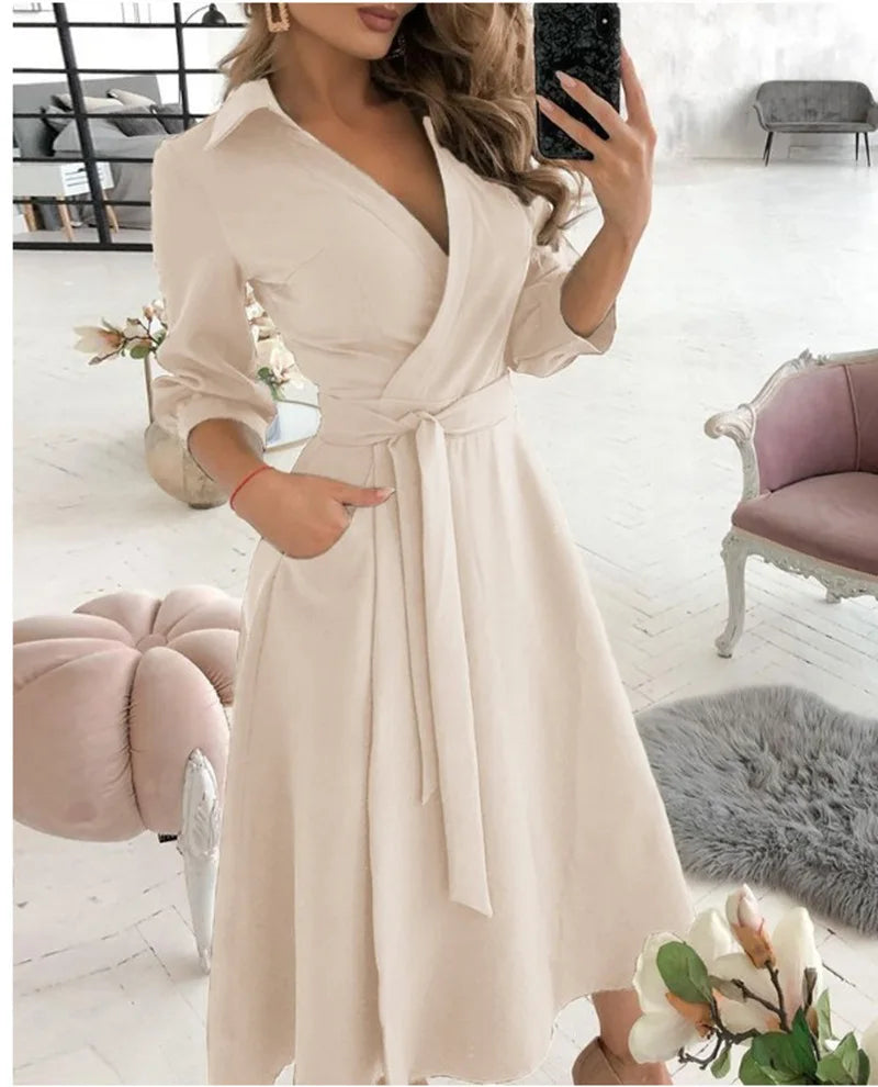 Boho Floral Print V Neck Bat Sleeve Sundress For Women Beach