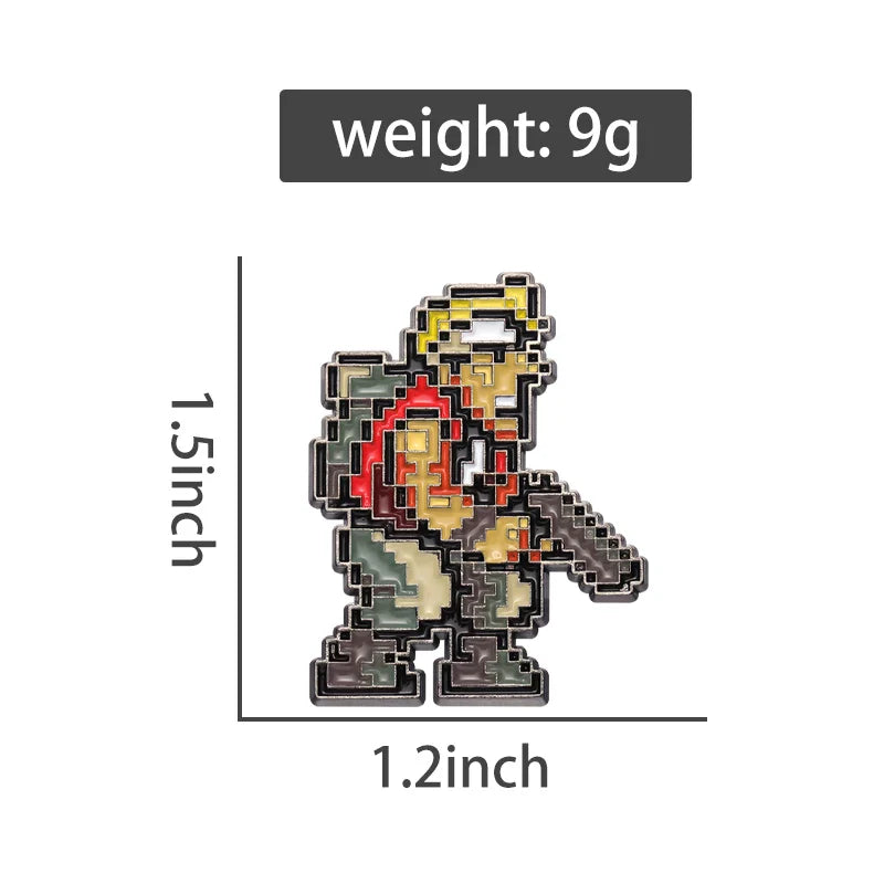 Shooting Game Enamel Pin Cool Brooch for Men Anime Fans Jewelry Accessory