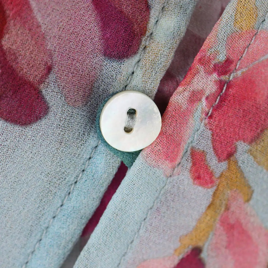 Women's Floral Print Chiffon Blouse with Bow Tie Detail Loose Fit Fashion Shirt