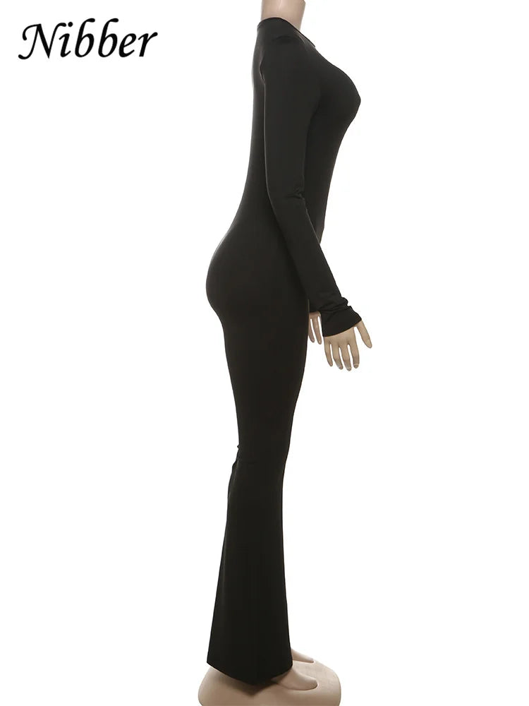 Slim Fit Women's Zip-Up Fitness Jumpsuit Skinny Elastic Casual Workout Overalls for Active Lifestyle