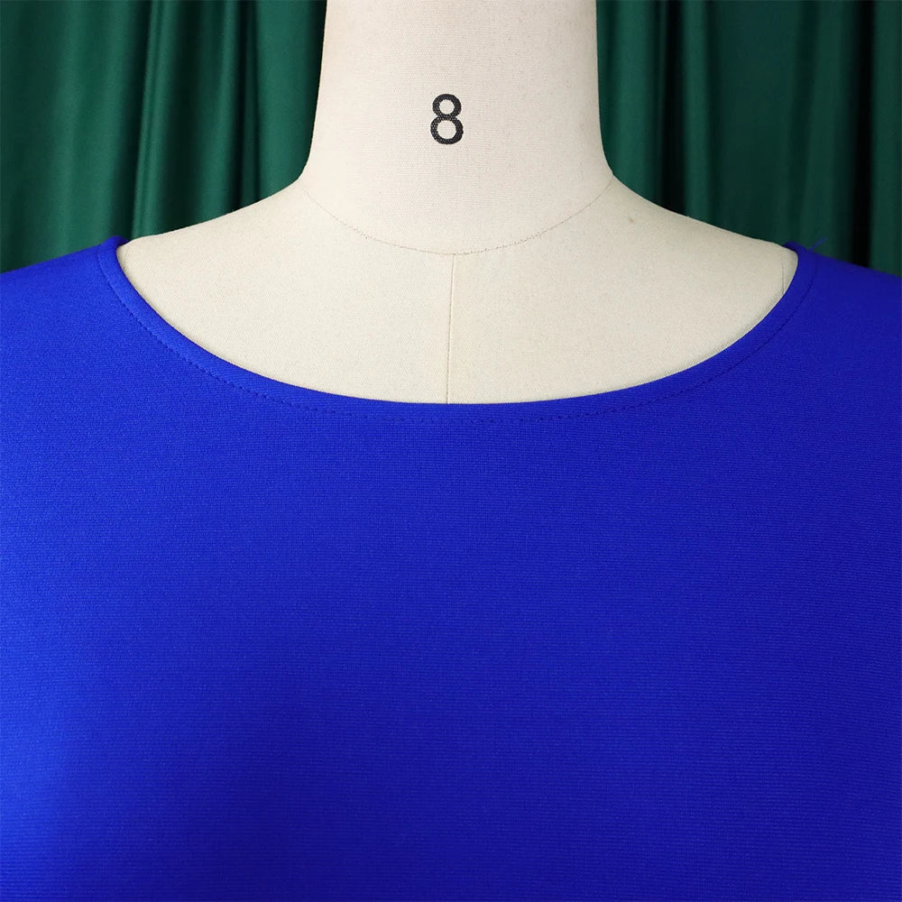 Women's Elegant 2 Piece Pants Set with Solid Blouse Short Sleeve O Neck and Long Trousers