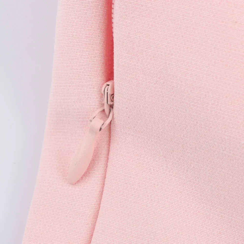 Women High Waist Straight Leg Jumpsuit with Halter Neck Sleeveless Design Side Zipper Wide Leg Pants Chic Spring Summer Outfit