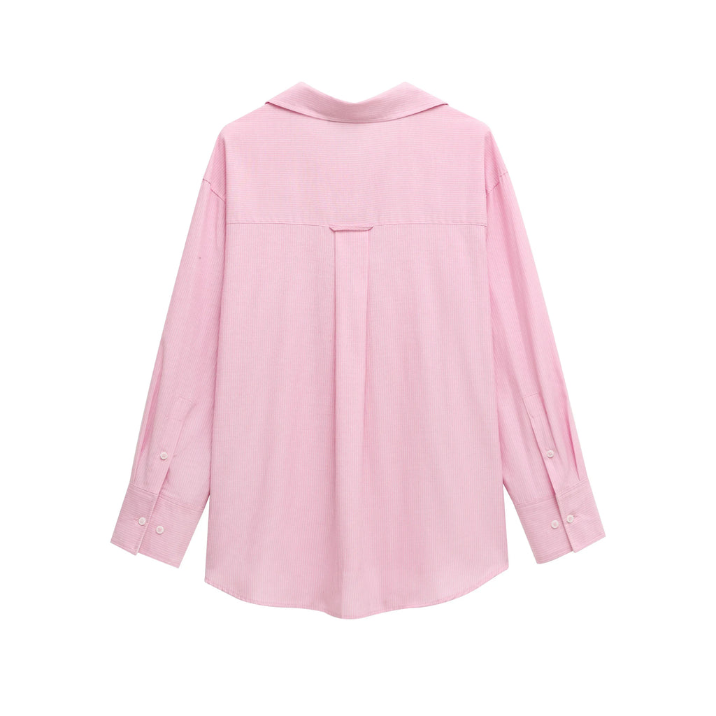 Women's Button Up Long Sleeve Shirt Blouse Casual Streetwear Top for Spring and Summer