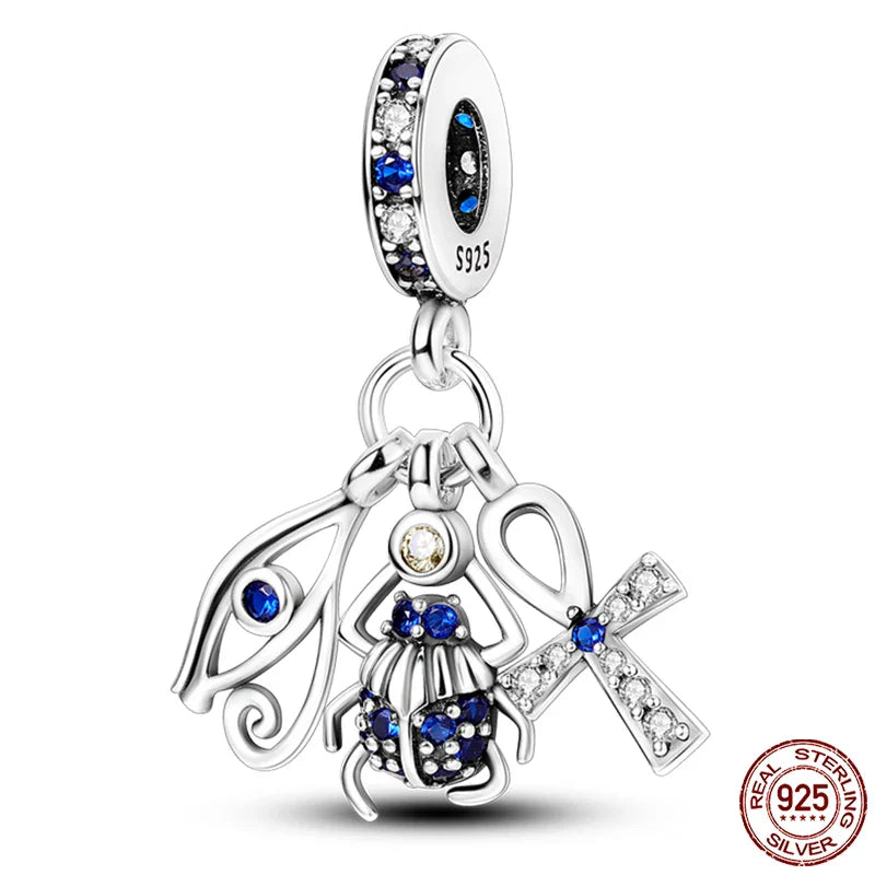 925 Silver Devil's Eye Charms Beads for Women DIY Jewelry Making