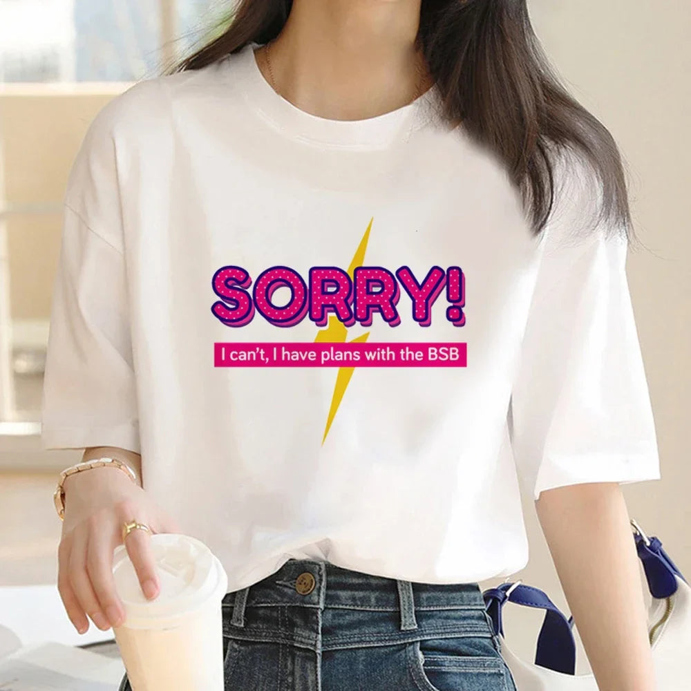 Backstreet Boys DNA Tour Summer Top T-Shirt for Women Funny Japanese Grunge Couple Shirt