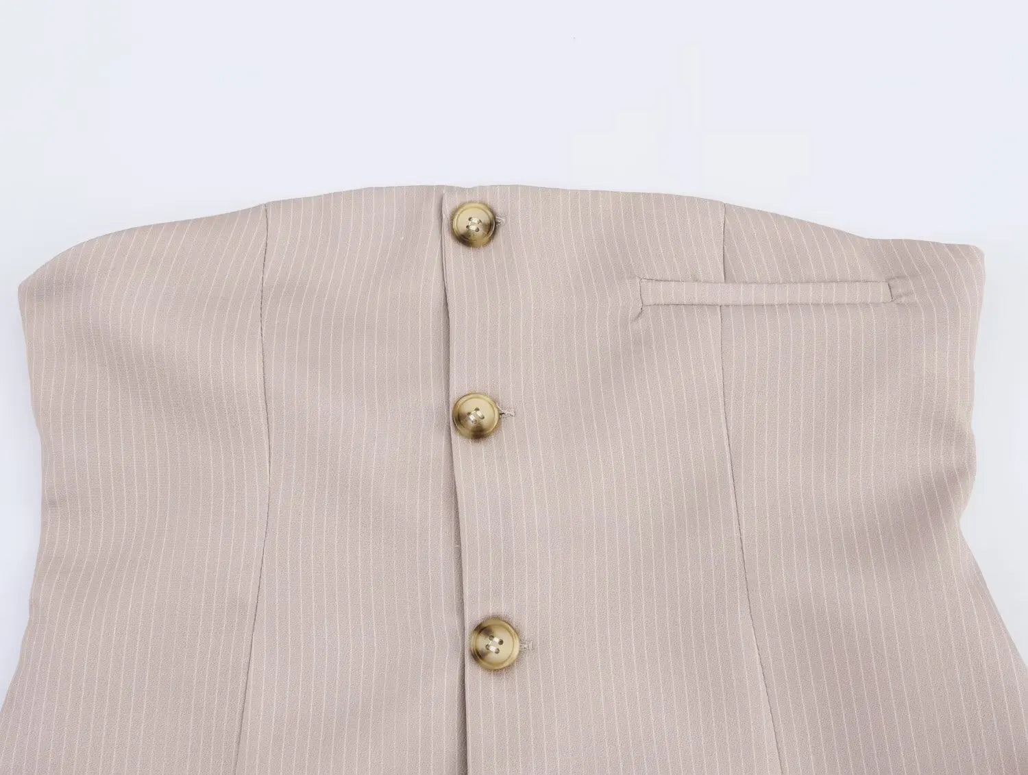 A Line Pleated Stripe Dress For Women Solid Color Back Zip