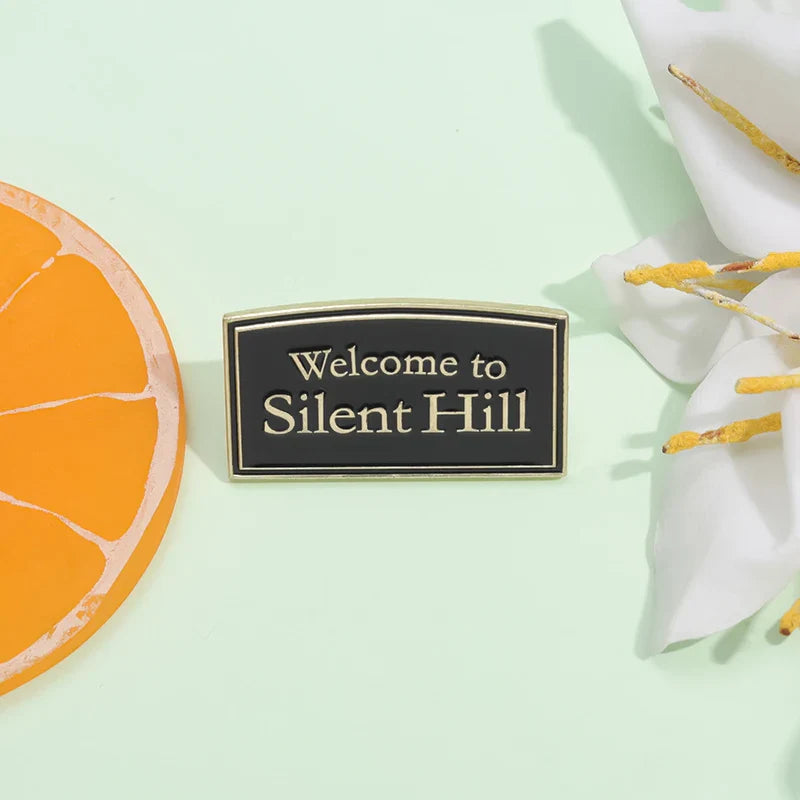 Silent Hill Enamel Brooch Pin Horror Film Badge Metal Lapel Accessory for Punk Style Jewelry