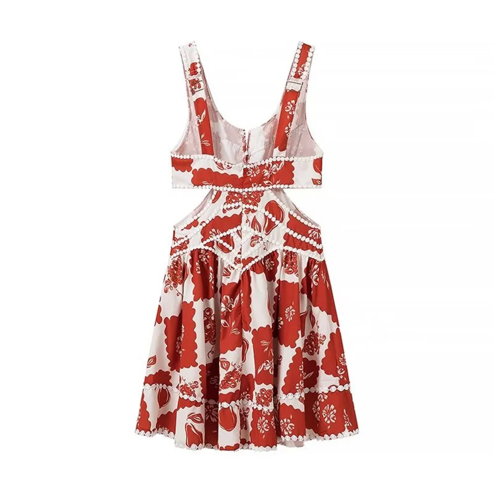 Chic Slim Fit V Neck Camisole Dress For Women Casual