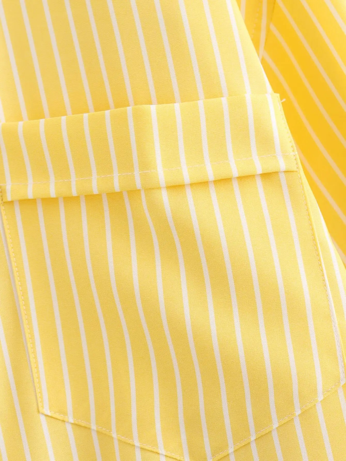 Elegant Stripe Long Sleeve Casual Shirt for Women Lapel Collar Single-Breasted Loose Slim Blouse Top Streetwear