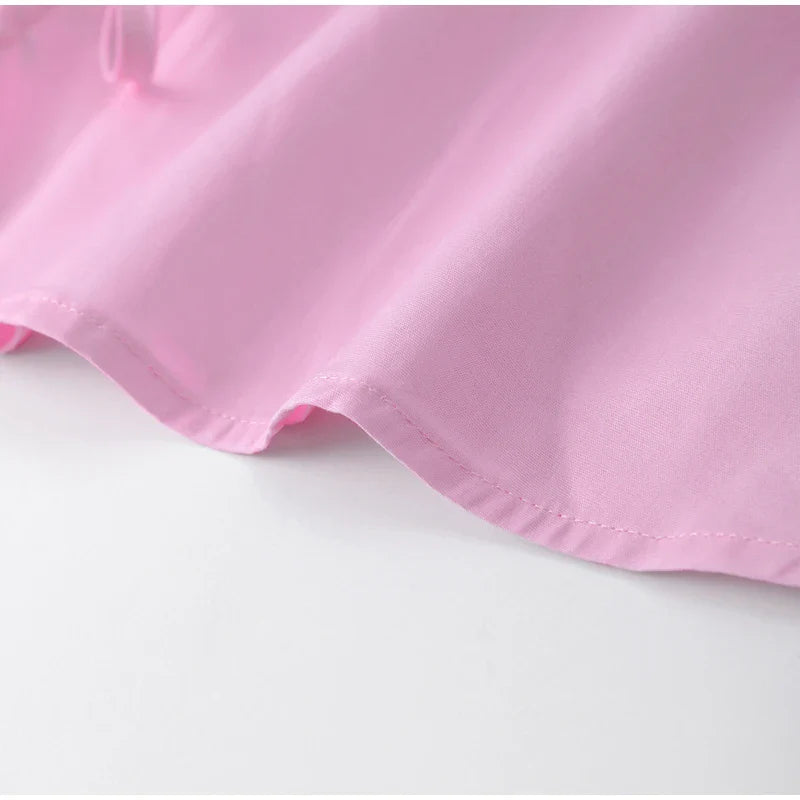 Elegant Solid Lace-Up V-Neck Blouse for Women with Lantern Sleeves and Hollow Out Detail Loose Fit Chic Female Shirt