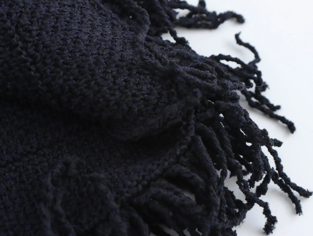 Women's Spring Tassel Plaid Lapel Knitted Jacket with Long Sleeves and High Waisted Knitted Skirt Set