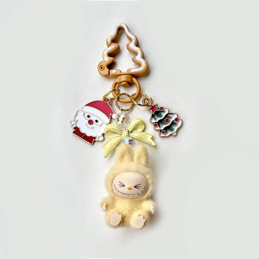 Mini Keychain Cartoon 3D Doll Pendant for Students School Bags and Car Keys