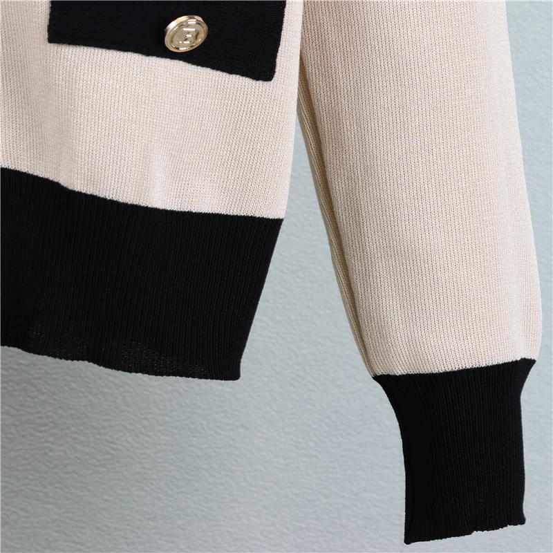 Women's Knitting V-Neck Cardigan and Wide Leg Pants 2-Piece Sweater Suit for Autumn and Winter Fashion