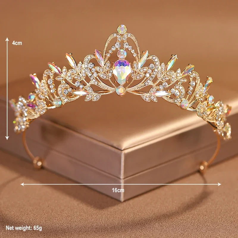 Purple Bridal Crown Tiara for Women Grand Party and Birthday Celebrations