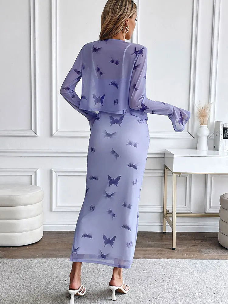 Autumn Two Piece Knit Dress Set For Women With Long Sleeves