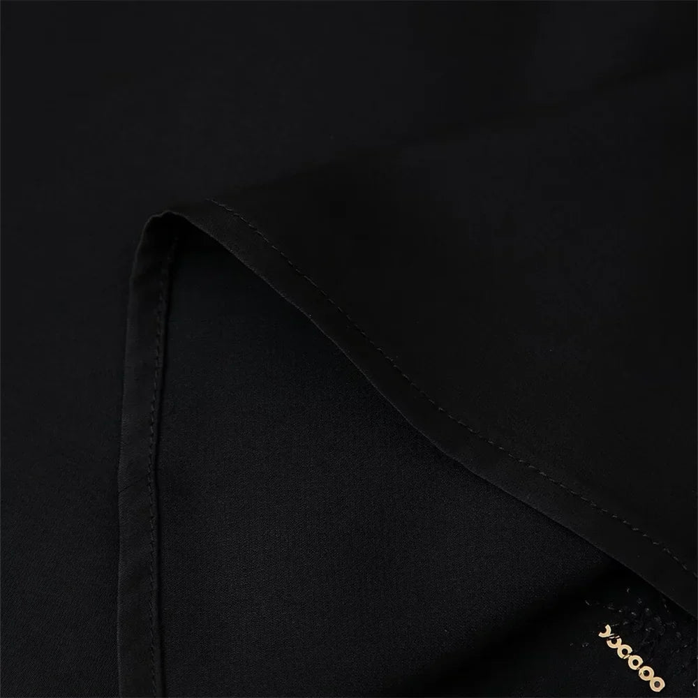 Women's Satin Texture Sequin Embroidered Shirt and High Waist Long Pants Set