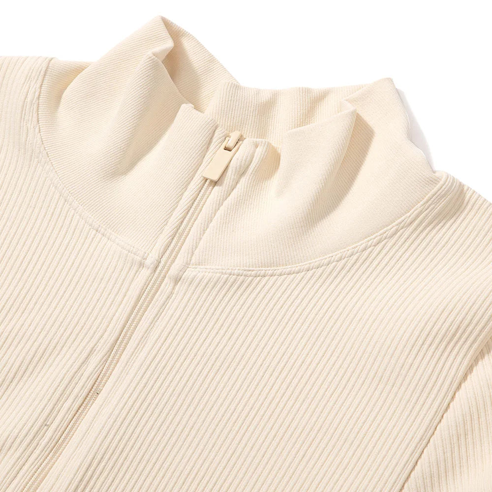 Bodycon Slim Fit Zipper Jumpsuit for Women Casual Brown Fitness Romper Streetwear Playsuit Overall