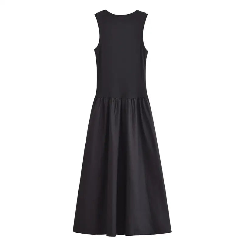 Chic Slim O Neck Womens Summer Dress Elegant Long Style