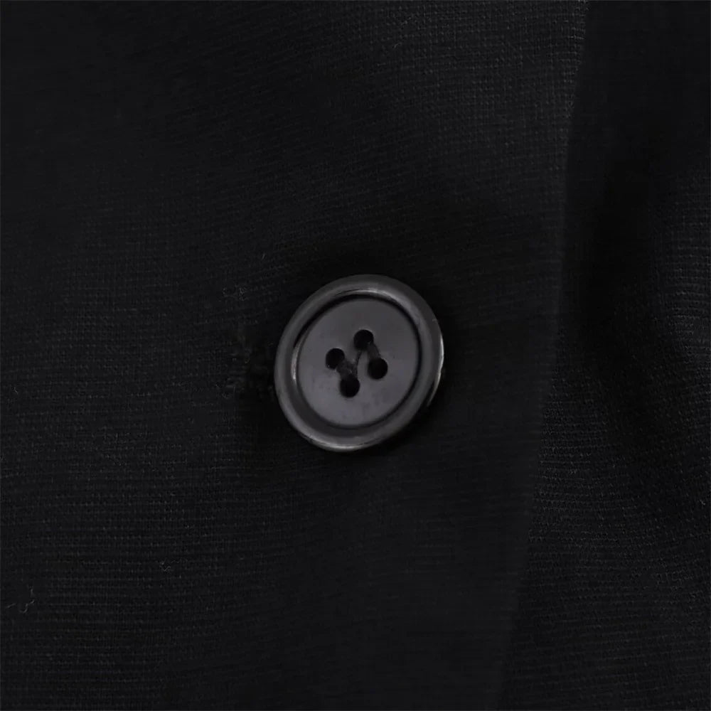 Chic Black Double Breasted Vest and Straight Leg Long Casual Shorts Set for Women Stylish Versatile Autumn Outfit